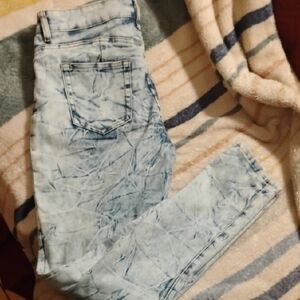 Stylish high waisted Light Blue acid wash vip super soft Denim Jeans